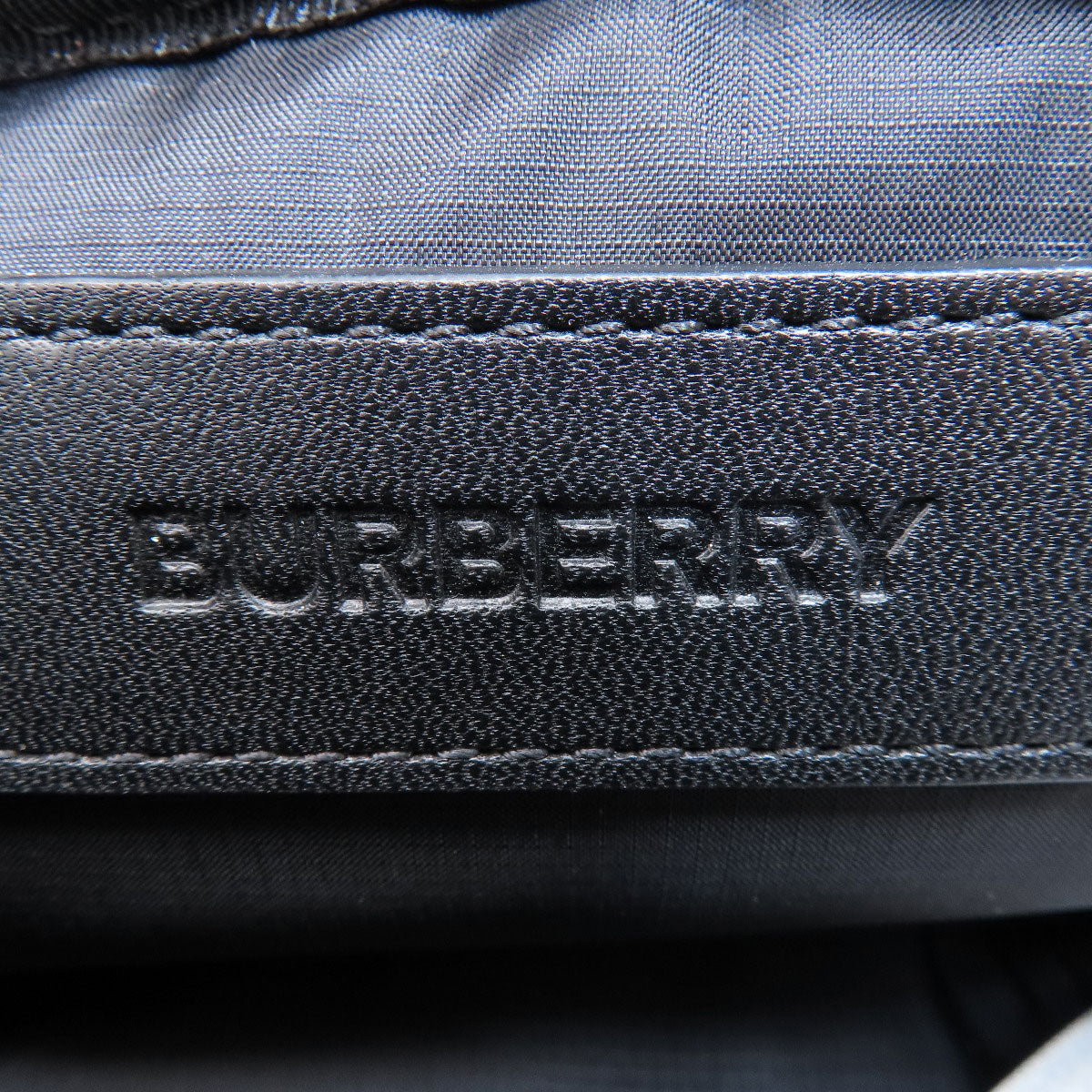 Burberry Hip Bag Nylon Black Logo Women Used Authentic