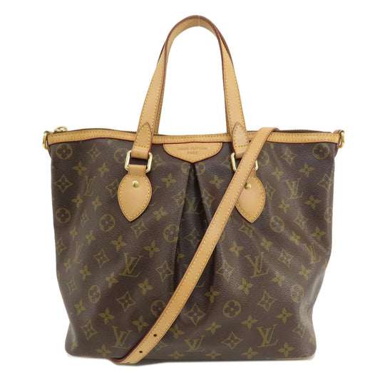 Louis Vuitton Tote Bag M40145 Monogram Canvas Brown Palermo Pm Monogram Women Used Authentic