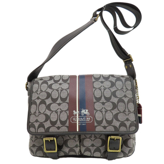 Coach Shoulder Bag 70077 Pvc Multicolor Signature