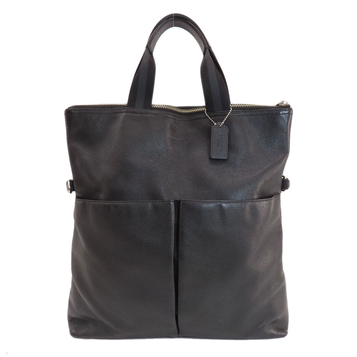 Coach Tote Bag F54759 Leather Black Logo