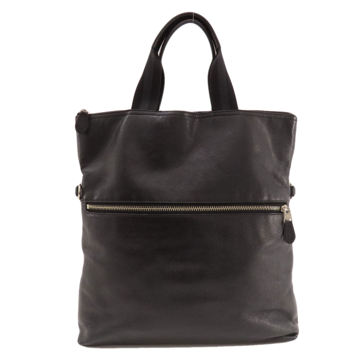 Coach Tote Bag F54759 Leather Black Logo