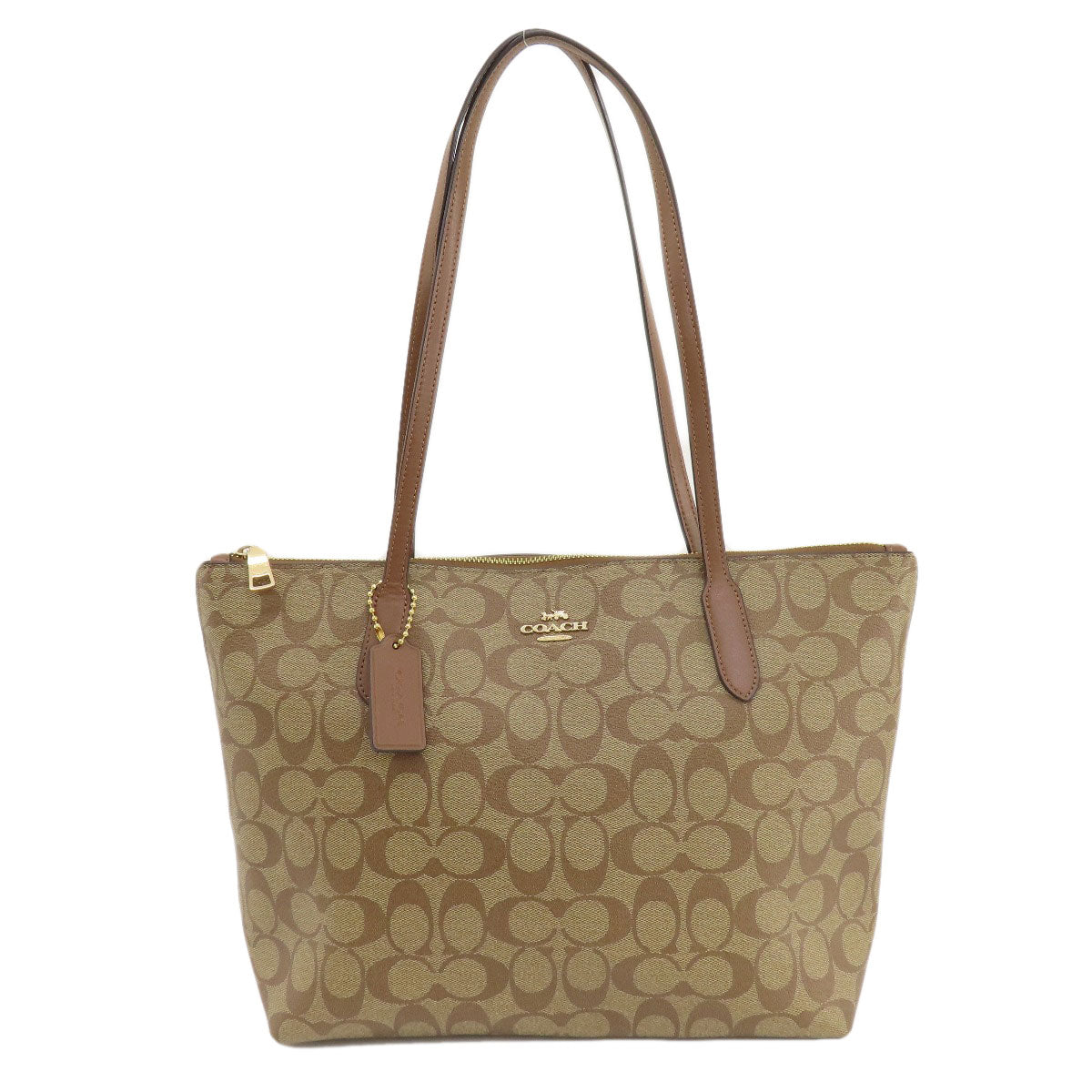 Coach Tote Bag 4455 Pvc Brown Signature