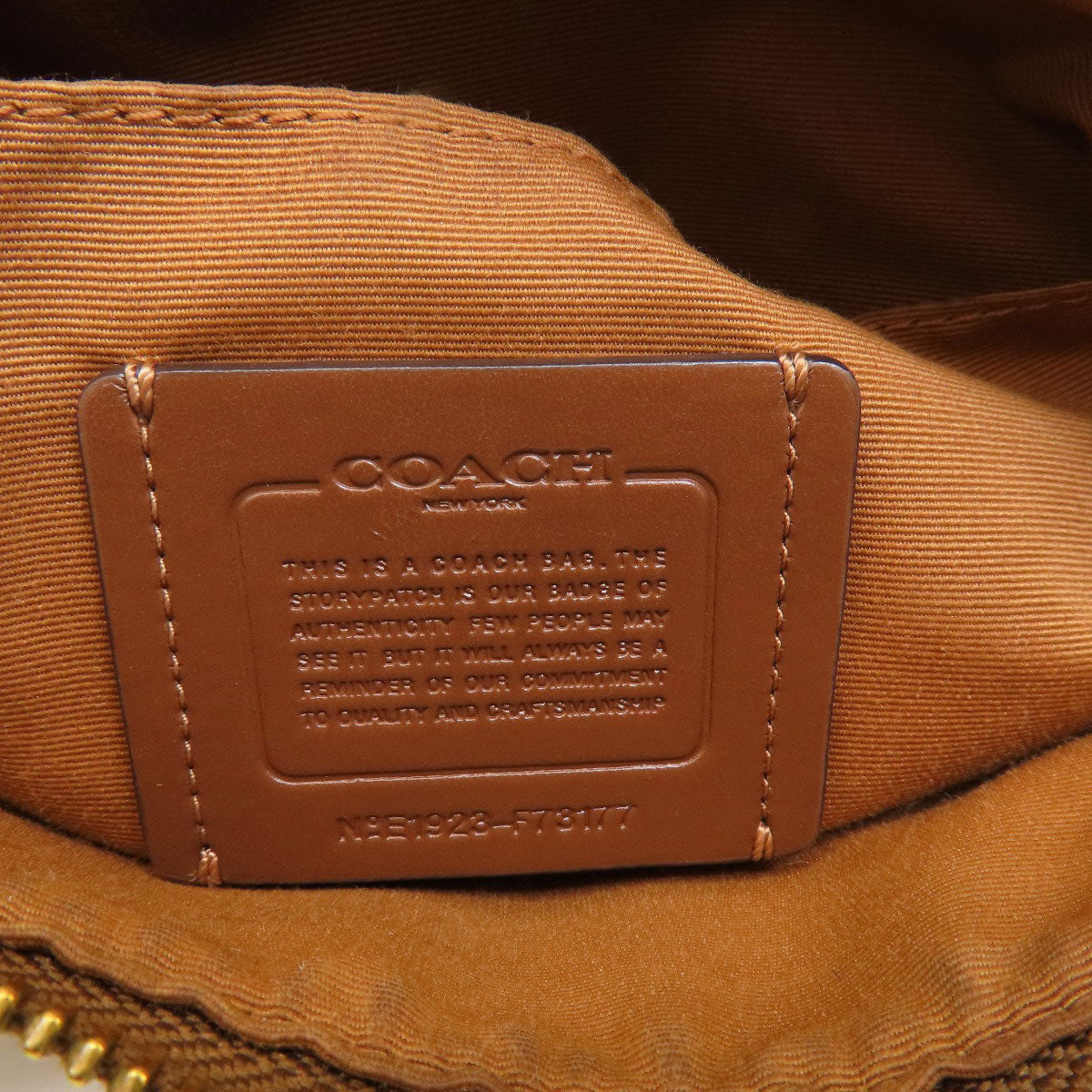 Coach Shoulder Bag F73177 Pvc Brown One Belt Signature