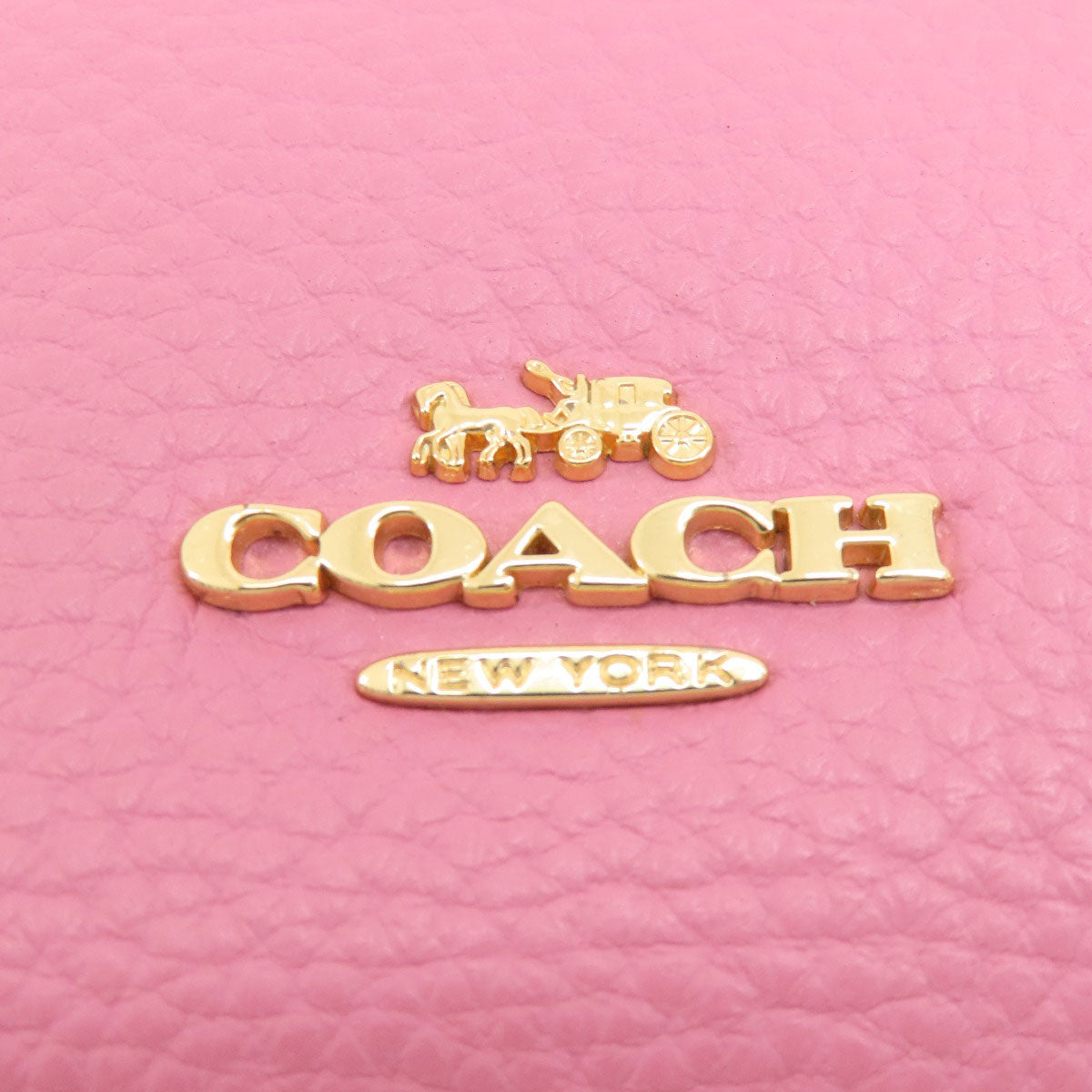 Coach Tote Bag 58849 Leather Pink Logo Women Used Authentic