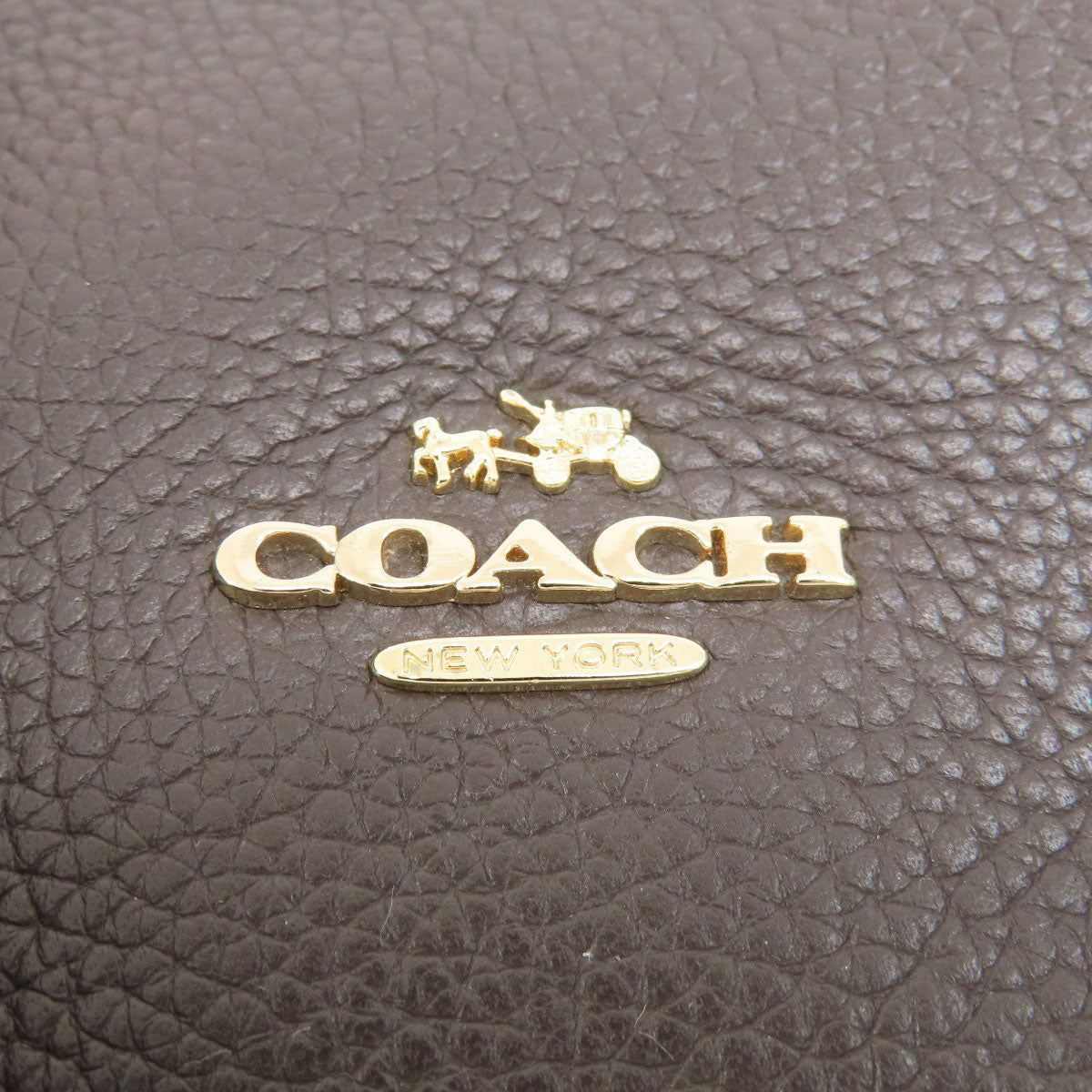 Coach Tote Bag 20165 Leather Brown Logo