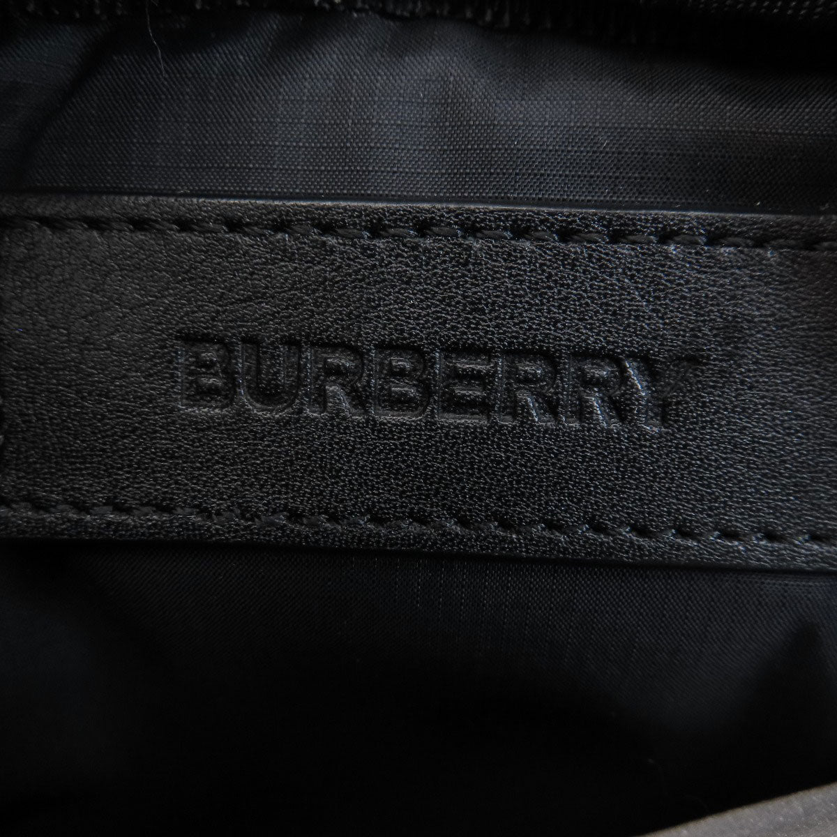 Burberry Hip Bag Nylon Black Logo Women Used Authentic