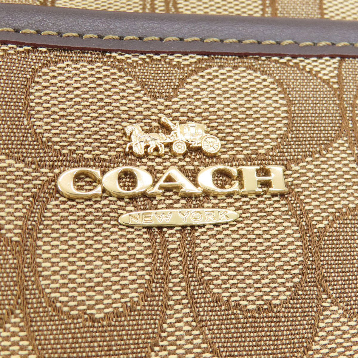 Coach Shoulder Bag F58285 Canvas Brown Signature