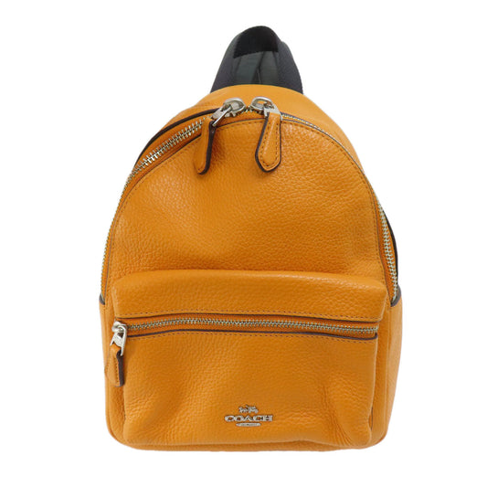 Coach Backpack F28995 Leather Yellow Logo