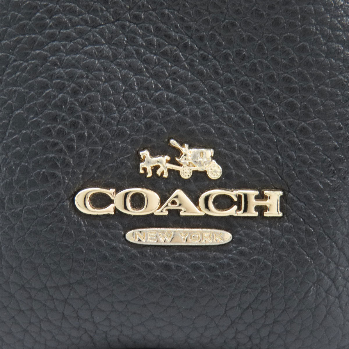 Coach Backpack 37581 Leather Black Logo Metal Women Used Authentic