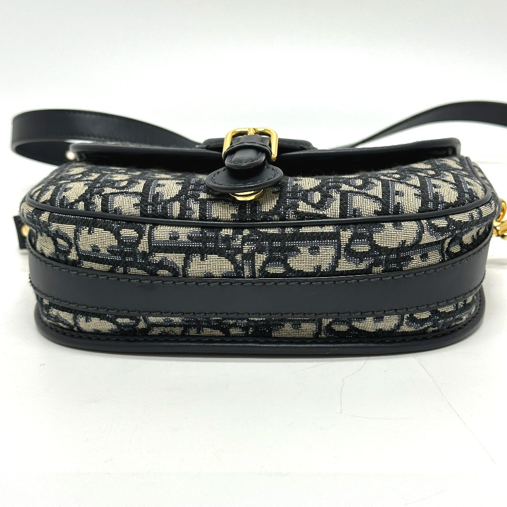 Dior Shoulder Bag M9319 Utzq Canvas Navy Oblique Bobby Women Used Authentic