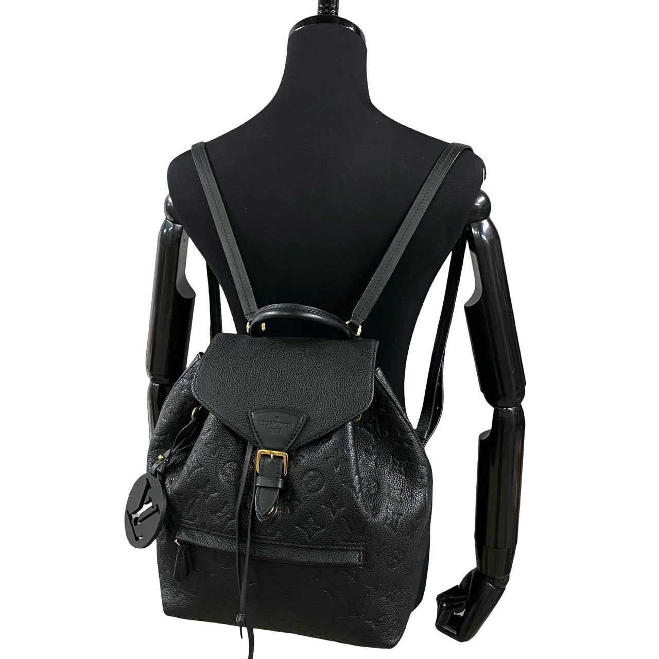 Louis Vuitton Backpack Monogram Ann Platt Black Monogram Ann Platt Montsouris Pm Women(unisex) Used Authentic