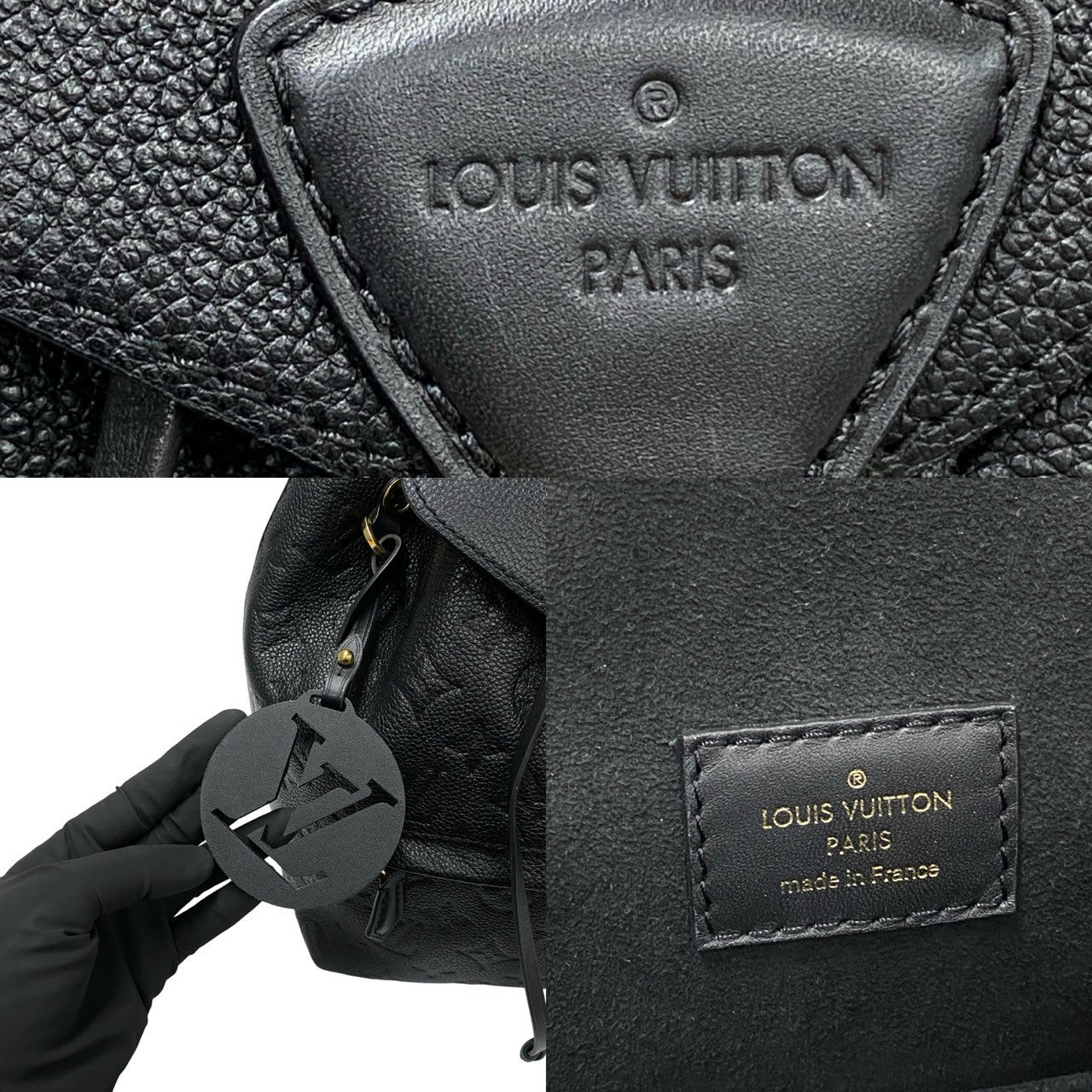 Louis Vuitton Backpack Monogram Ann Platt Black Monogram Ann Platt Montsouris Pm Women(unisex) Used Authentic