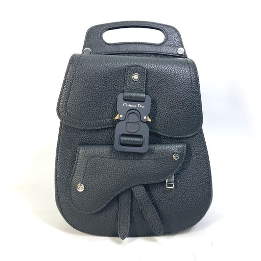 Dior Backpack Calfskin Black Bag Gallop Gallop Mens Used Authentic