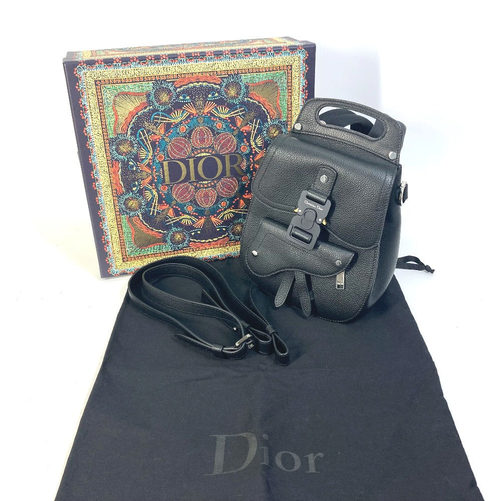 Dior Backpack Calfskin Black Bag Gallop Gallop Mens Used Authentic