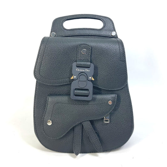 Dior Backpack Calfskin Black Bag Gallop Gallop Mens Used Authentic