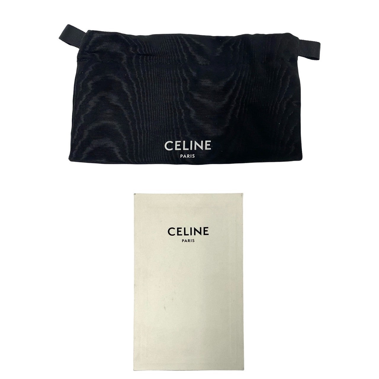 Celine Shoulder Bag Canvas, Leather Black Triomphe Chain Shoulder Women Used Authentic