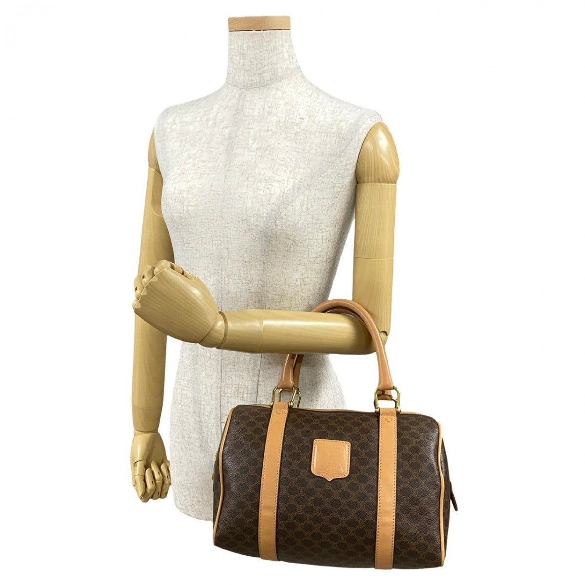 Celine Boston Duffel Bag Leather Brown