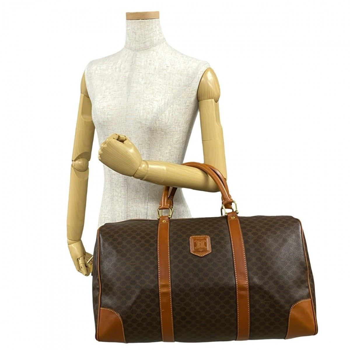 Celine Boston Duffel Bag Leather Brown