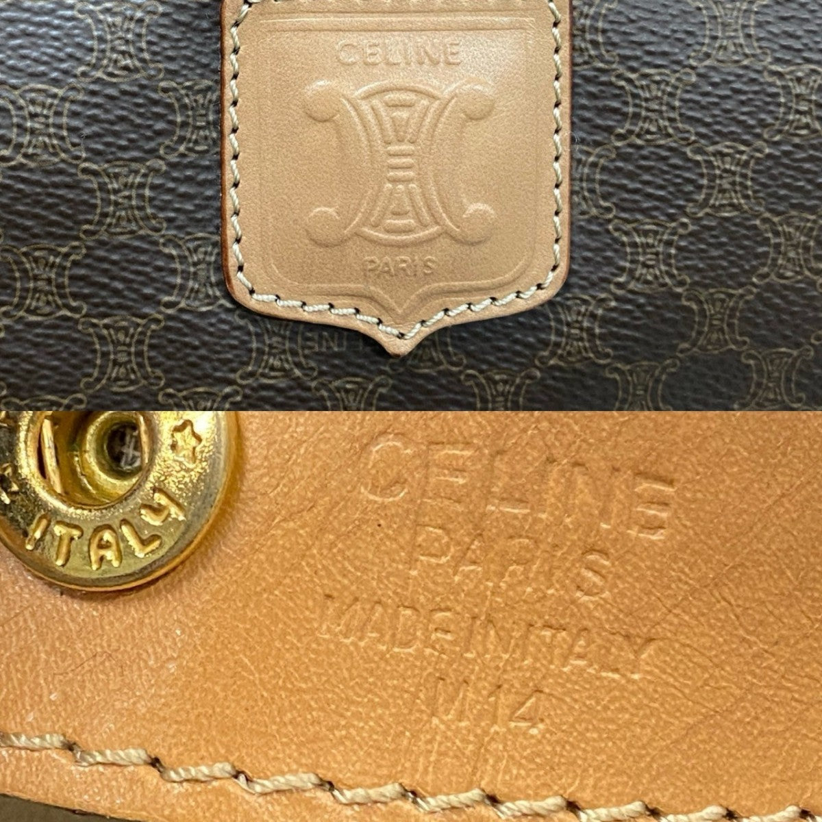 Celine Tote Bag Leather Brown