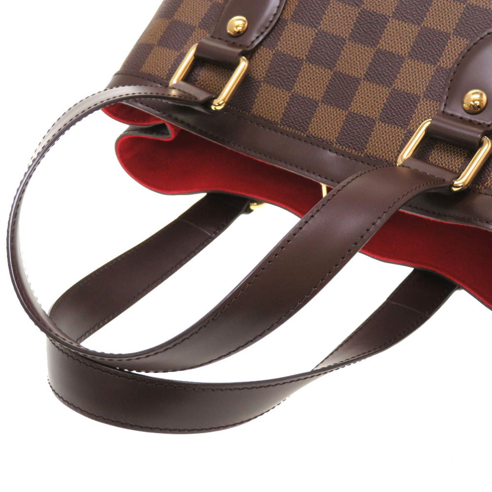 Louis Vuitton Handbag N51205 Damier Canvas Brown Damier Ebene Hamstead Pm Women Used Authentic