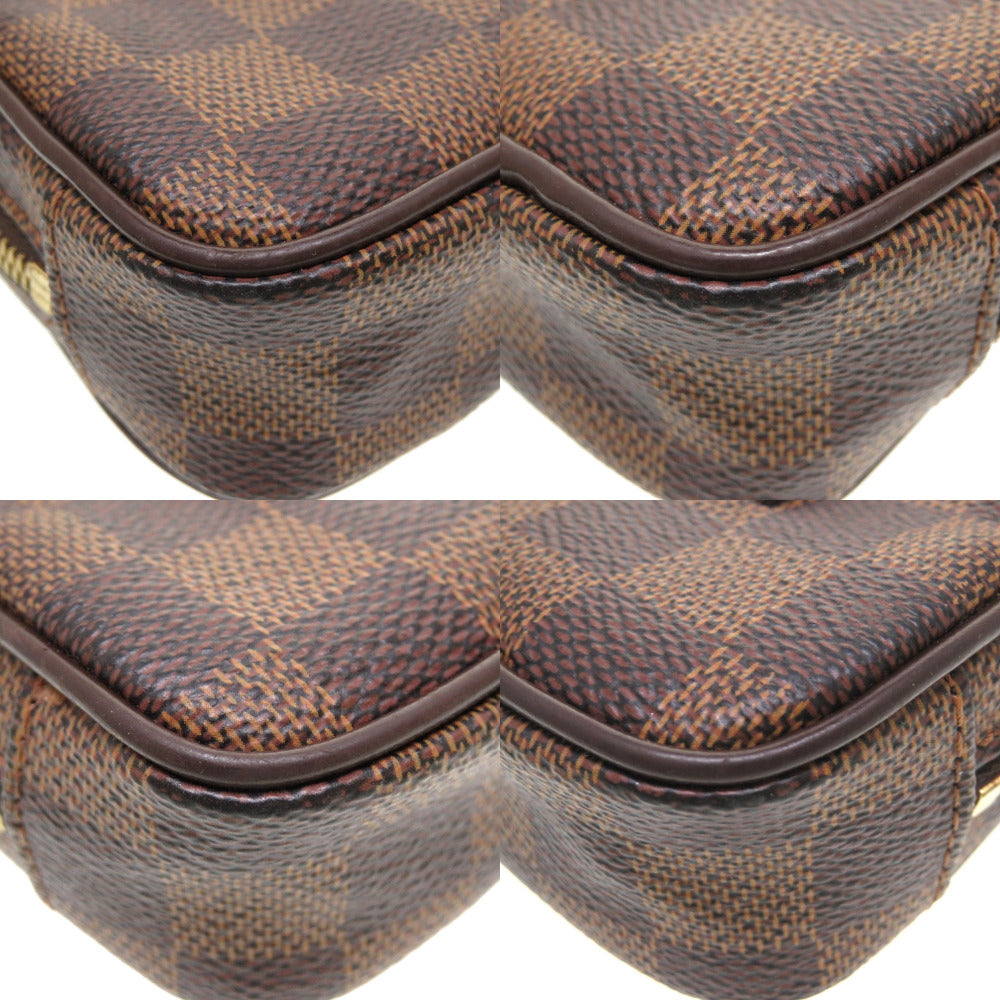 Louis Vuitton Shoulder Bag M61738 Damier Canvas Brown Damier Ebene Etui Okapi Pm Women Used Authentic