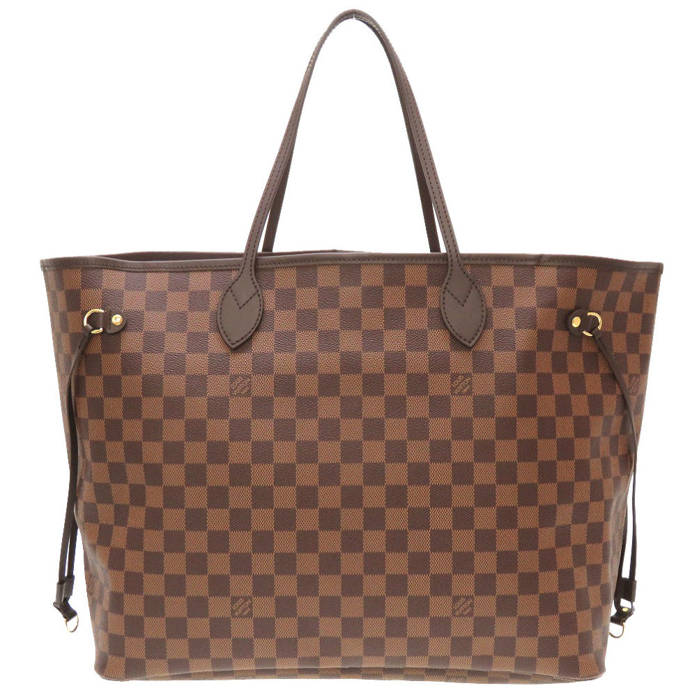 Louis Vuitton Tote Bag N41357 Damier Canvas Brown Damier New Neverfull Gm Women Used Authentic