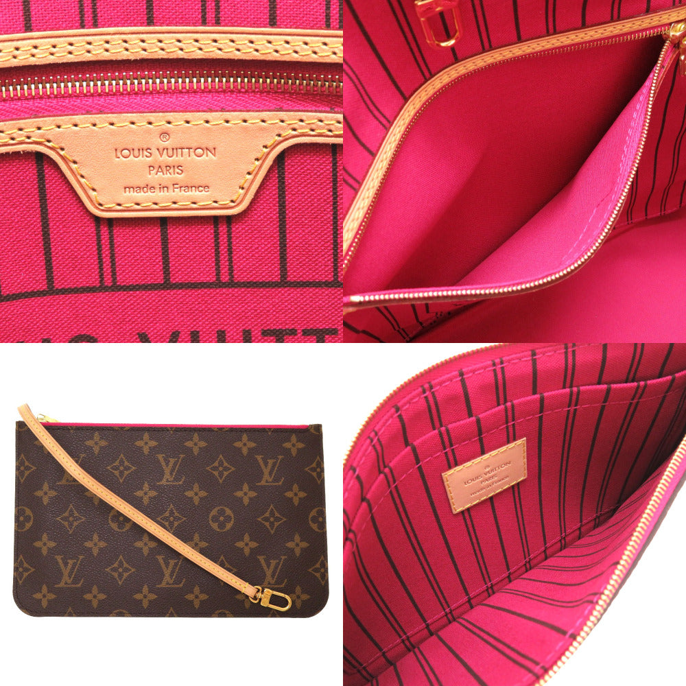 Louis Vuitton Tote Bag M41178 Monogram Canvas Pivoonne Monogram New Neverfull Mm Women Used Authentic