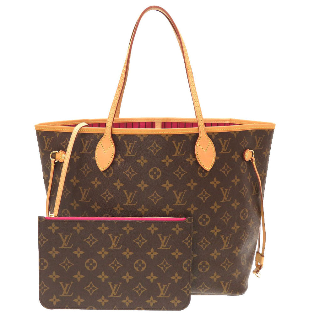 Louis Vuitton Tote Bag M41178 Monogram Canvas Pivoonne Monogram New Neverfull Mm Women Used Authentic