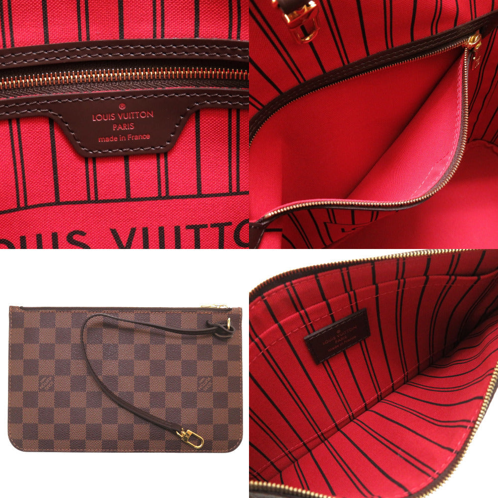 Louis Vuitton Tote Bag N41358 Damier Canvas Slys Damier New Neverfull Mm Women Secondhand Authentic