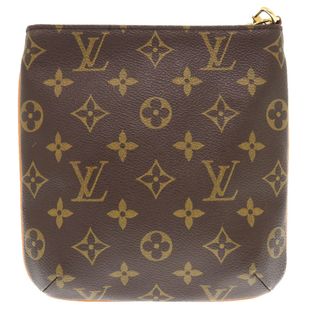 Louis Vuitton Pouch M51901 Monogram Canvas Brown Monogram Partition Women Used Authentic