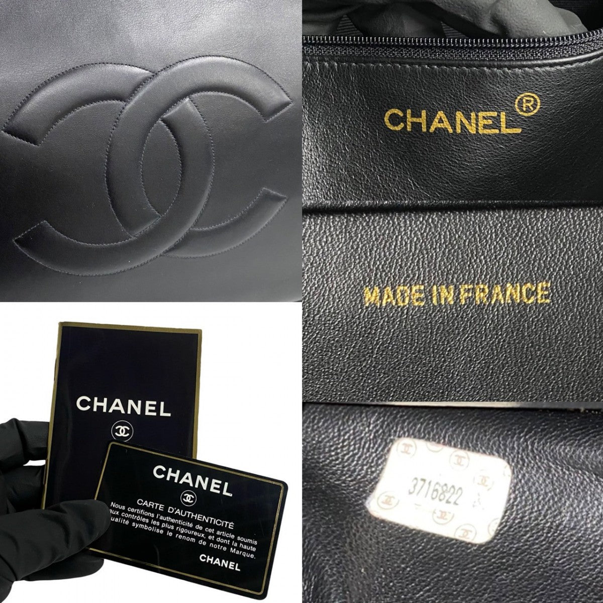 Chanel Tote Bag Lambskin Black