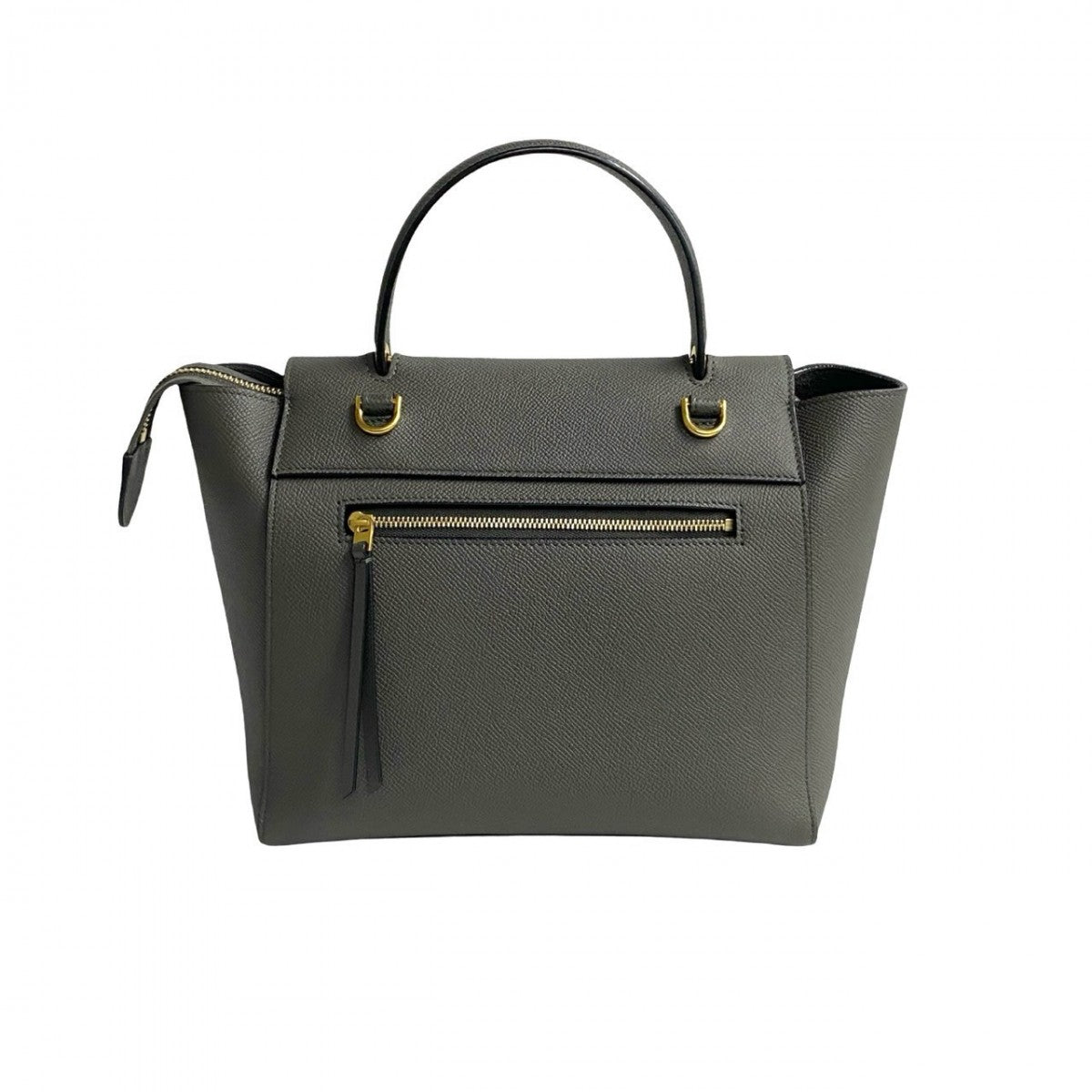 Celine Shoulder Bag Leather Gray Belt Bag Micro