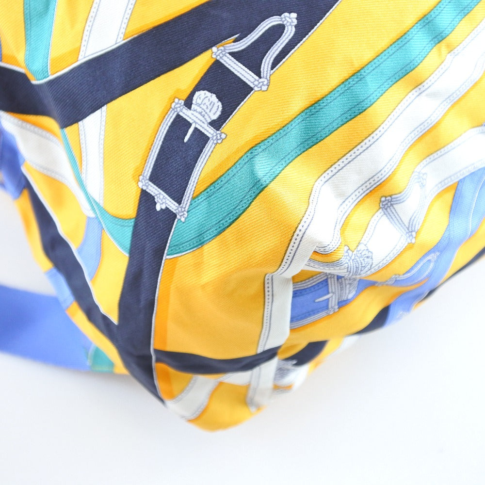 Hermes Backpack 071922 Ck Silk, Canvas Yellow Air Silk Backpack Unisex(unisex) Used Authentic