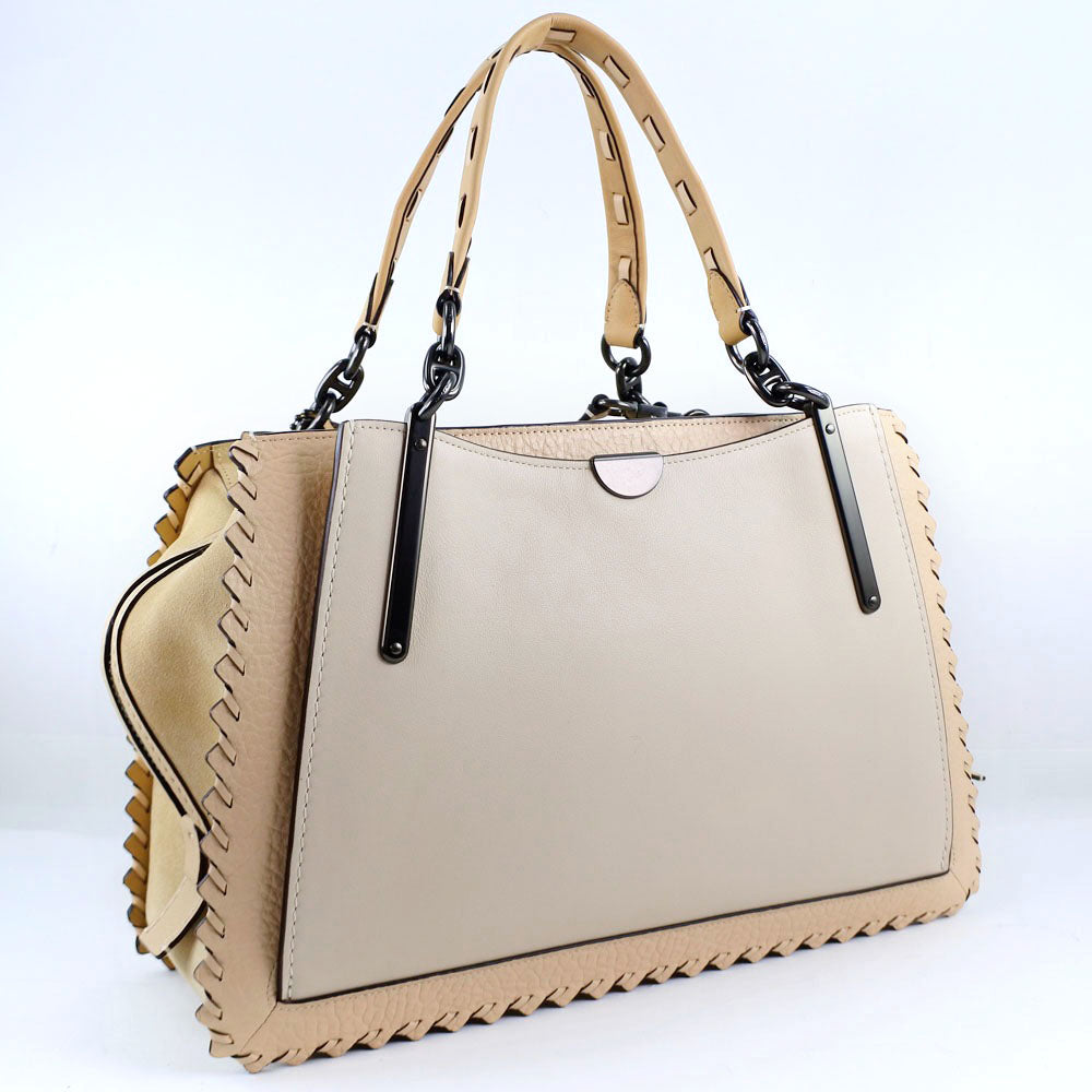 Coach Handbag 69613 Suede, Calfskin Beige / Brown Dreamer 36 Women Used Authentic