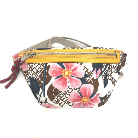 Gucci Sling Bag 650299 Nylon Multicolor The North Face Collaboration Waist Pouch Women Used Authentic