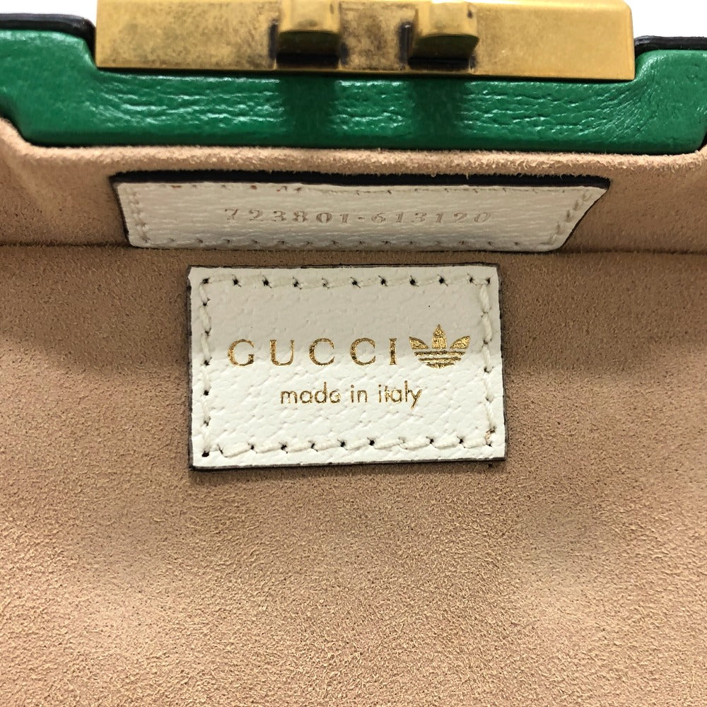 Gucci Handbag 723801 Leather Green Logo Golf Ball Case Women Used Authentic