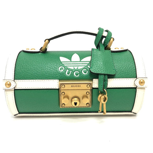 Gucci Handbag 723801 Leather Green Logo Golf Ball Case Women Used Authentic