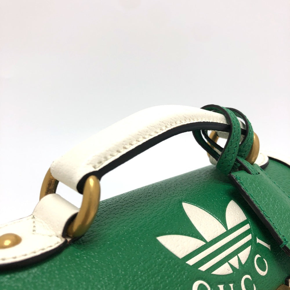 Gucci Handbag 723801 Leather Green Logo Golf Ball Case Women Used Authentic