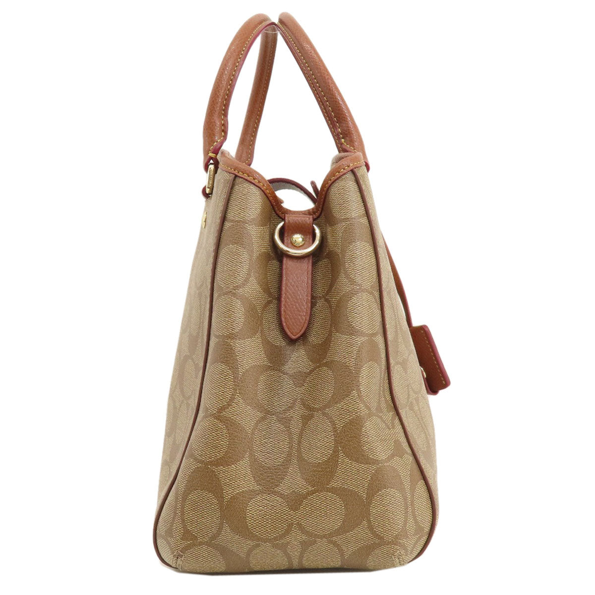 Coach Tote Bag F34608 Pvc Brown Signature 2 Way