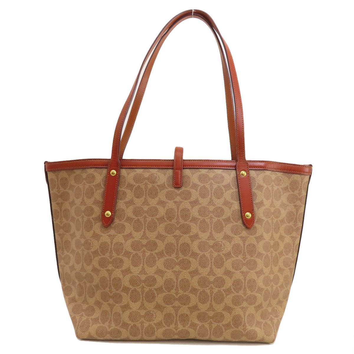 Coach Tote Bag 32714 Pvc Brown Signature