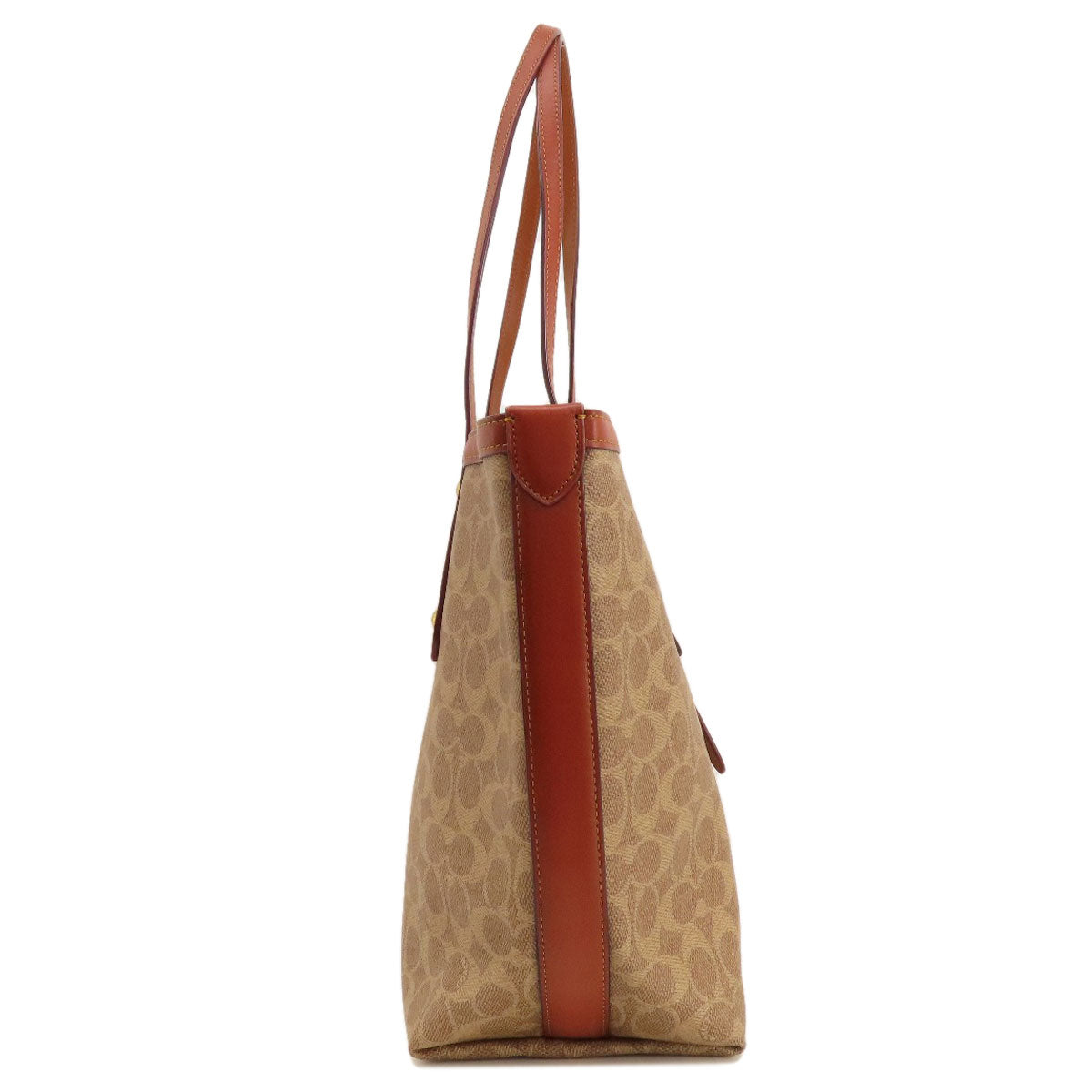 Coach Tote Bag 32714 Pvc Brown Signature