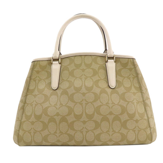 Coach Handbag F58310 Pvc Beige Signature 2 Way