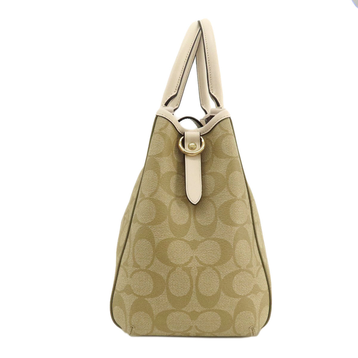 Coach Handbag F58310 Pvc Beige Signature 2 Way