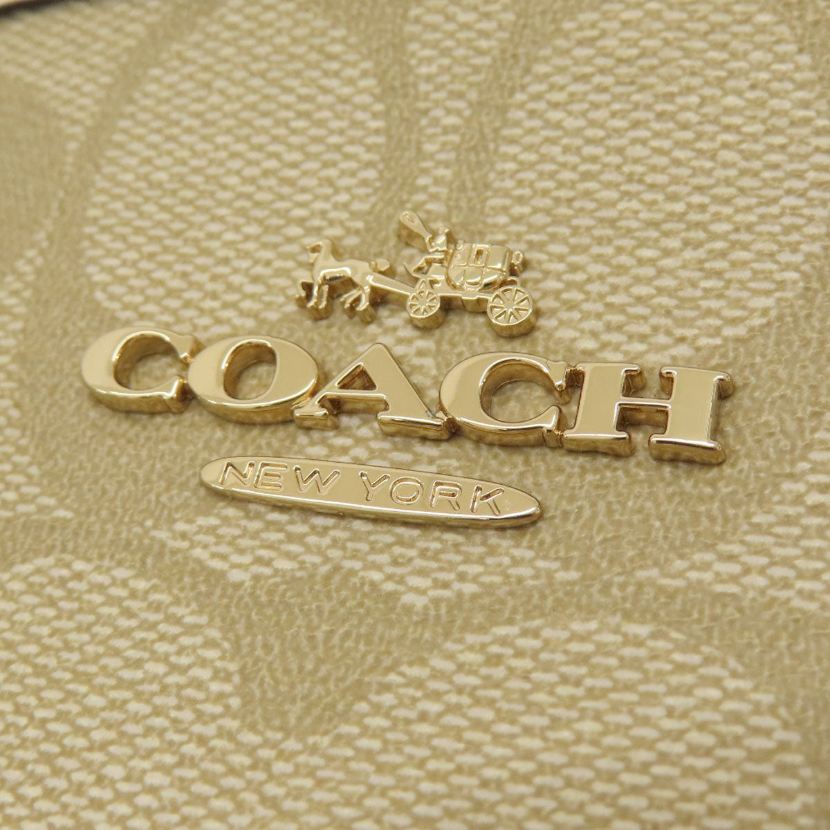 Coach Handbag F58310 Pvc Beige Signature 2 Way