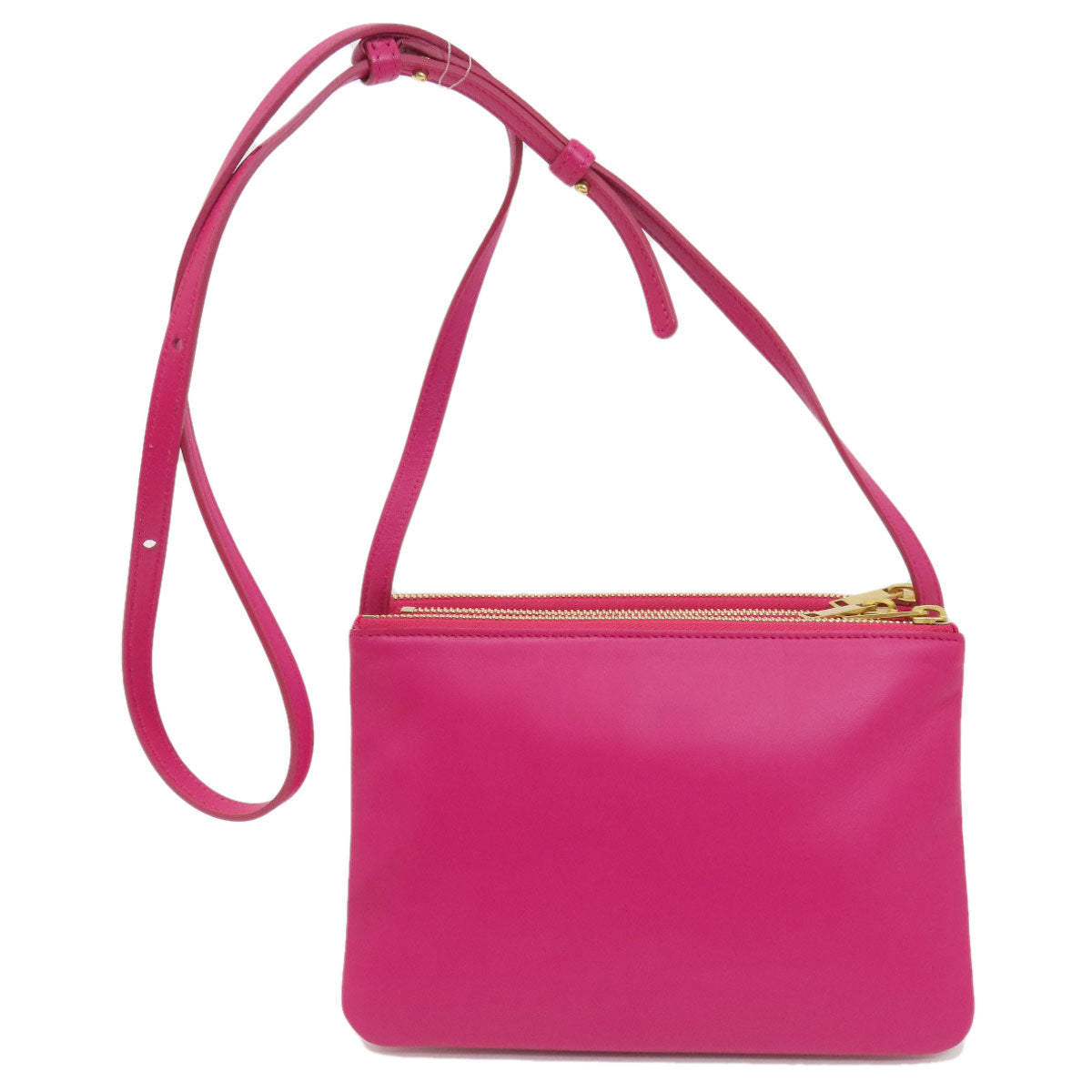 Celine Shoulder Bag Calfskin Pink Trio