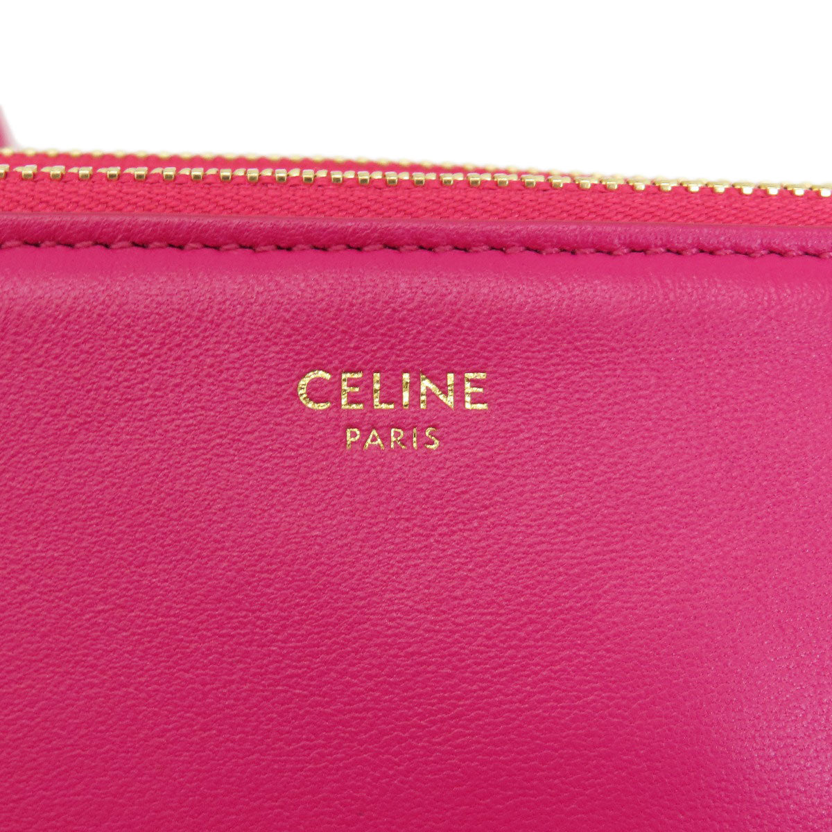 Celine Shoulder Bag Calfskin Pink Trio