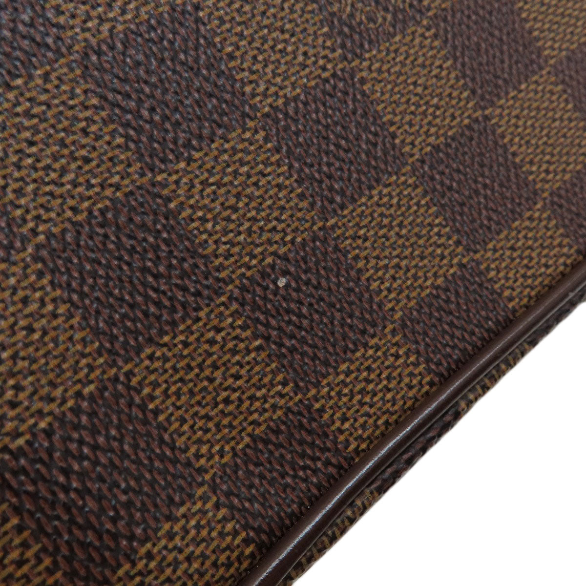 Louis Vuitton Tote Bag N51128 Damier Canvas Brown Uzes Damier Ebene Women Used Authentic