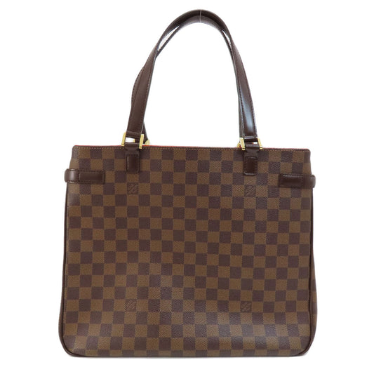 Louis Vuitton Tote Bag N51128 Damier Canvas Brown Uzes Damier Ebene Women Used Authentic