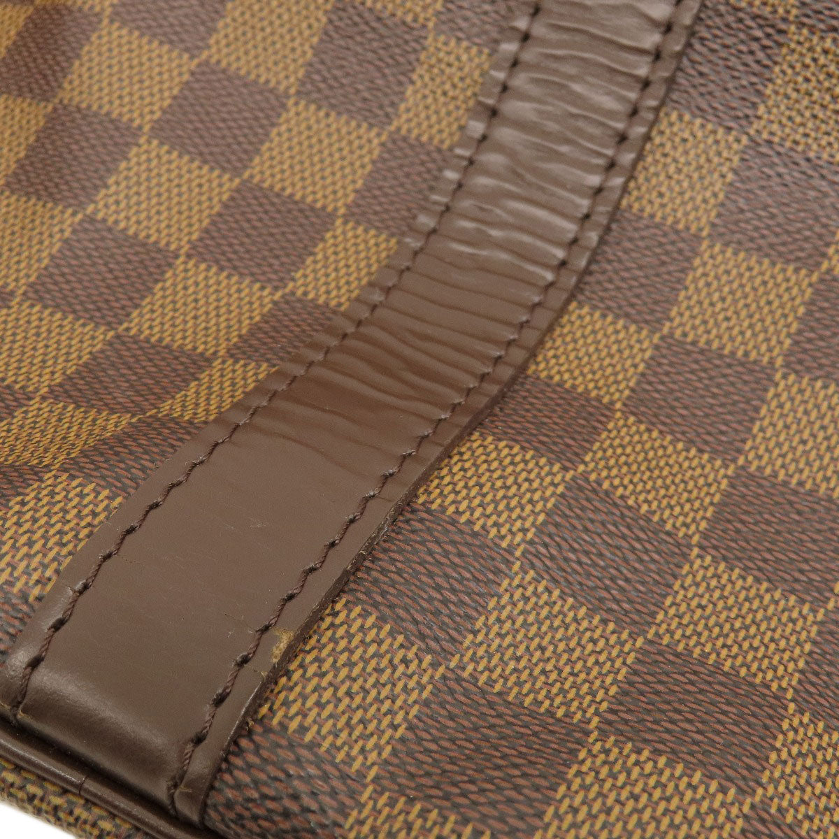 Louis Vuitton Boston Duffel Bag N41414 Damier Canvas Brown Keepall Bandouliere55 Damier Ebene