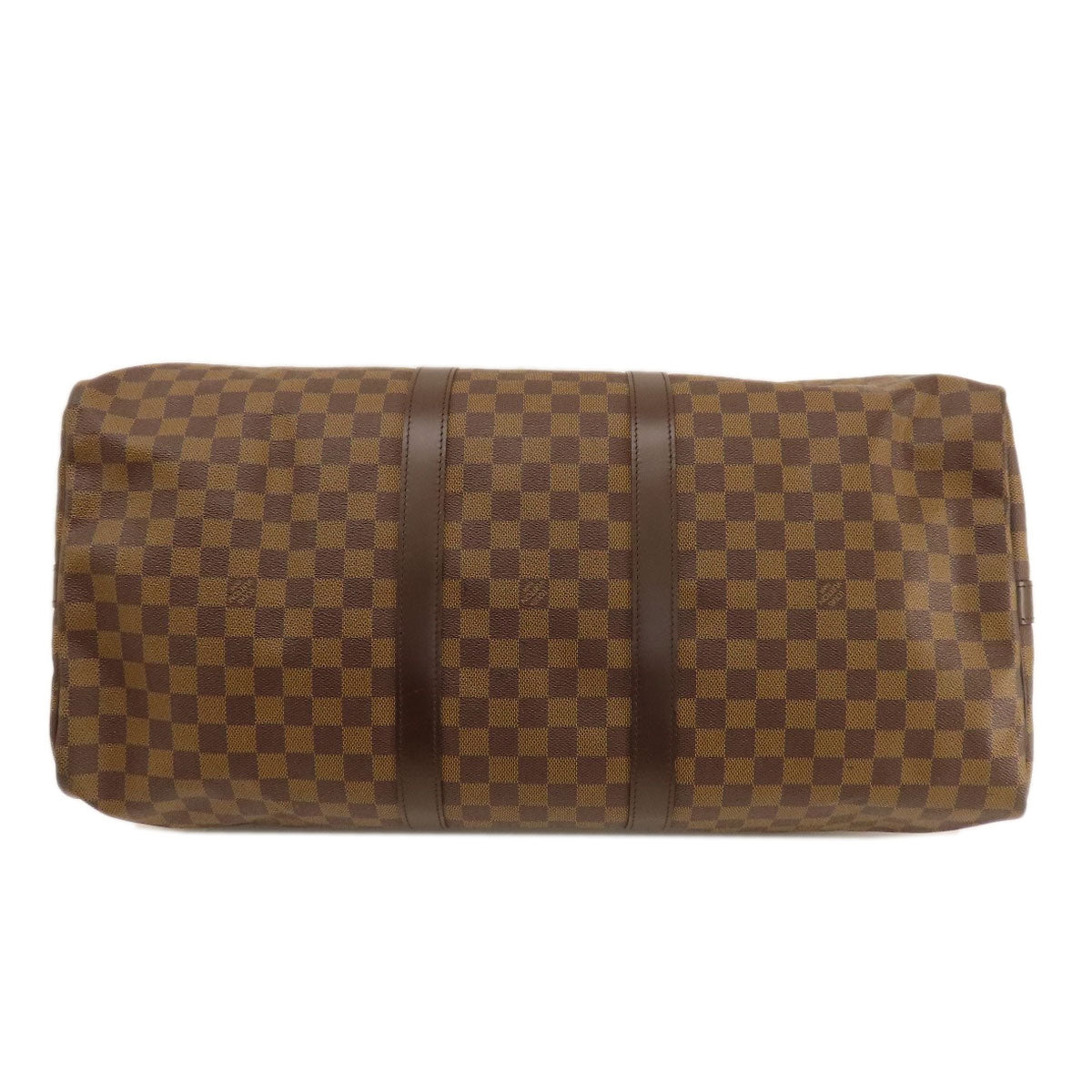 Louis Vuitton Boston Duffel Bag N41414 Damier Canvas Brown Keepall Bandouliere55 Damier Ebene